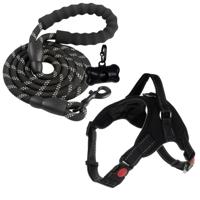 Purlov Honden trainingslijn met harnas - reflecterend - 5 meter - Maat M Purlov Honden trainingslijn met harnas - reflecterend - 5 meter - Maat M