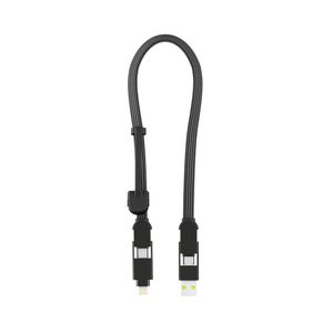 Rolling Square inCharge XL USB-kabel 0,3 m USB 2.0 USB A/USB C USB C Zwart