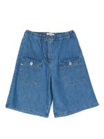 Philosophy Di Lorenzo Serafini Kids short en jean à logo brodé - Bleu