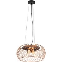 Moderne LED Hanglamp 3-lichts - Mat Zwart/Goud E27 - Aluminium