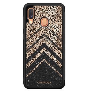 Samsung Galaxy A40 hoesje - Chevron luipaard