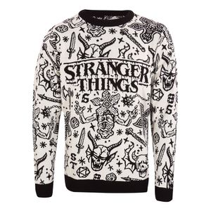 Stranger Things Sweatshirt Christmas Jumper Collage Size S