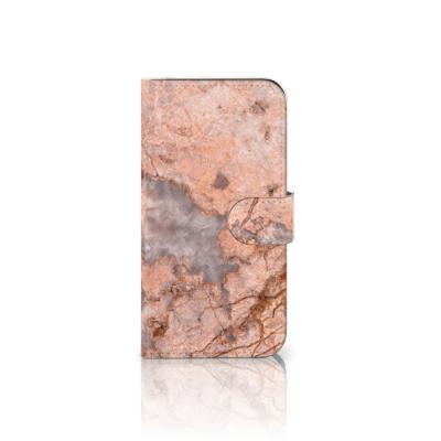 Samsung Galaxy S25 | Bookcase | Marmer Oranje Samsung Galaxy S25 | Bookcase | Marmer Oranje