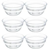 Set van 6x stuks Kommetje/dessert schaaltje - kunststof - D13 cm