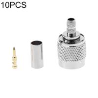 10 STKS TNC mannelijke RF coax connector voor kabel RG58 RG142 RG400 LMR195