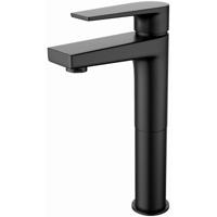 Verhoogde Mat Zwarte Wastafelmengkraan voor Waskommen