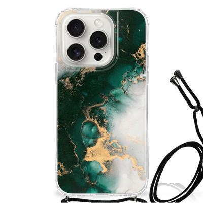 Anti-Shock Hoesje voor iPhone 15 Pro Marmer Groen Anti-Shock Hoesje voor iPhone 15 Pro Marmer Groen