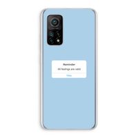 Reminder: Xiaomi Mi 10T 5G Transparant Hoesje