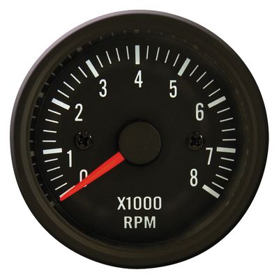 Performance Instrument Zwart Toerenteller >8000rpm 2/3/4/5/6/8 cil. 52mm PI48955