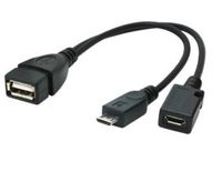 Gembird A-OTG-AFBM-04 Micro USB-B USB-A Zwart kabeladapter/verloopstukje