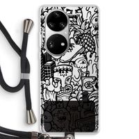 Vexx Black Mixtape: Huawei P50 Pro Transparant Hoesje met koord