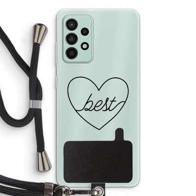 Best heart black: Samsung Galaxy A52s 5G Transparant Hoesje met koord