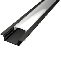 LED Strip Inbouwprofiel Zwart Aluminium - Velvalux Profi 1m - 24.7x7mm