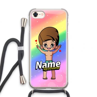 Chibi Maker man: iPhone 8 Transparant Hoesje met koord Chibi Maker man: iPhone 8 Transparant Hoesje met koord