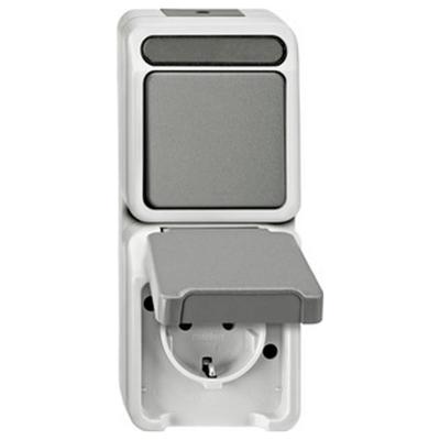 Merten MEG3495-8029 Wandcontactdoos, Wisselschakelaar Compleet 1 stuk(s)