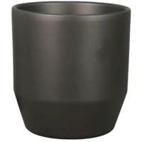 Plantenpot - keramiek - mat antraciet - 27.5x25cm