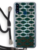 Moroccan tiles: Samsung Galaxy A20s Transparant Hoesje met koord