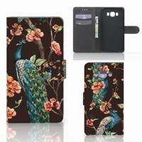 Samsung Galaxy J7 2016 | Telefoonhoesje | Met pasjeshouder | Pauw met Bloemen