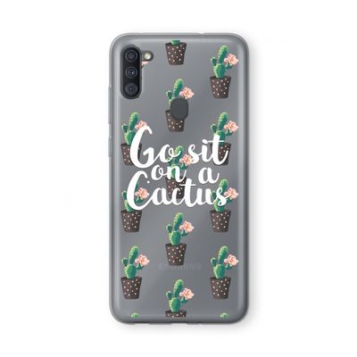 Cactus quote: Samsung Galaxy A11 Transparant Hoesje