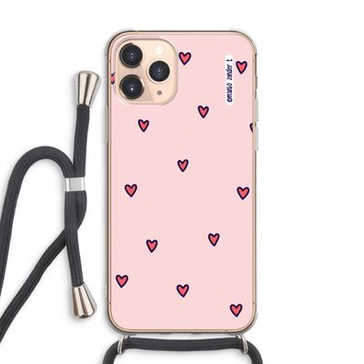 Hartjes: iPhone 11 Pro Max Transparant Hoesje met koord