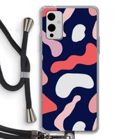Memphis Shapes Pink: OnePlus 9 Transparant Hoesje met koord