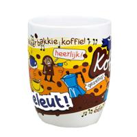 Cartoon koffiemok/theebeker koffieleut met grappige tekst - 300 ml - collega