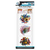 ?Punaises/paperclips - Multi - 120x stuks - kantoor - prikbord? ?Punaises/paperclips - Multi - 120x stuks - kantoor - prikbord?
