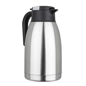 Thermoskan - 2L - dubbelwandig - RVS - zilver - koffie en thee - vacuüm isolatie