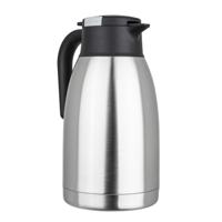Thermoskan - 2L - dubbelwandig - RVS - zilver - koffie en thee - vacuüm isolatie