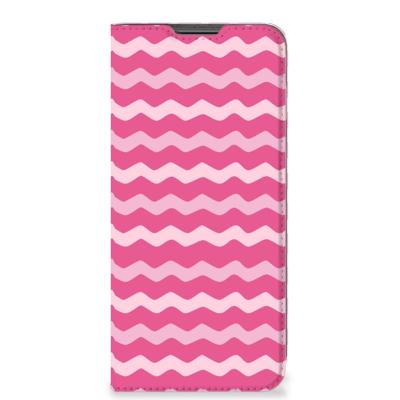 Motorola Moto G22 | Hoesje met Magneet | Waves Pink