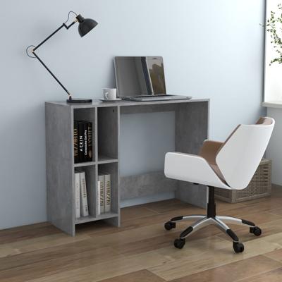 Bureau 102,5x35x75 cm bewerkt hout betongrijs