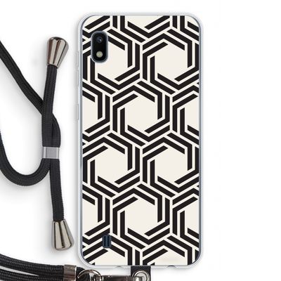Geometrisch patroon: Samsung Galaxy A10 Transparant Hoesje met koord
