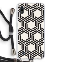 Geometrisch patroon: Samsung Galaxy A10 Transparant Hoesje met koord