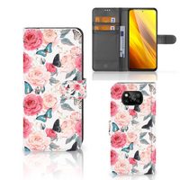 Xiaomi Poco X3 | Poco X3 Pro Hoesje Butterfly Roses - thumbnail
