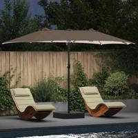 Tuinparasol Taupe 385 x 209 x 244 cm Stof