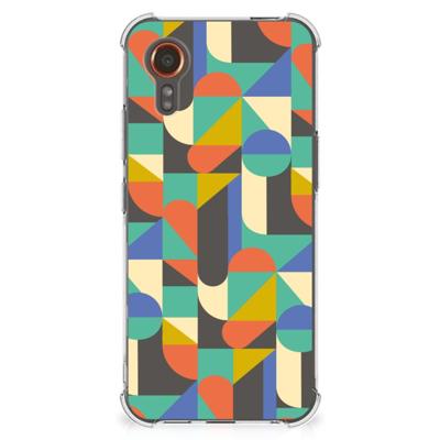 Samsung Galaxy Xcover 7 Doorzichtige Silicone Hoesje Funky Retro Samsung Galaxy Xcover 7 Doorzichtige Silicone Hoesje Funky Retro