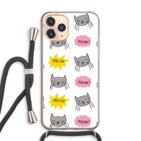 Meow: iPhone 11 Pro Max Transparant Hoesje met koord
