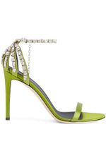 Giuseppe Zanotti sandales Adele 105 mm à ornements en cristal - Vert - thumbnail