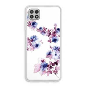 Waterverf bloemen: Samsung Galaxy A22 4G Transparant Hoesje