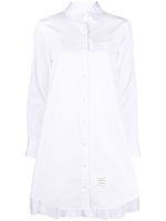 Thom Browne robe-chemise à détails de plis - Blanc - thumbnail