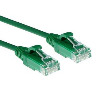 ACT Groene 0,15 meter LSZH U/UTP CAT6 datacenter slimline patchkabel snagless met RJ45 connectoren