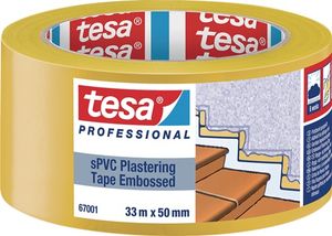 Tesa PVC-pleisterband | dwars geribbeld | geel | lengte 33 m | breedte 50 mm | 6 stuks - 67001-00001-00 67001-00001-00