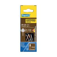 Klinknagels Rapid 5001462 Boor Ø 4 x 10 mm Koper Aluminium (50 Stuks)