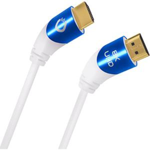 Oehlbach D1C42537 HDMI-kabel HDMI Aansluitkabel HDMI-A-stekker, HDMI-A-stekker 2.00 m Wit 8K UHD, Afgeschermd (drievoudig)