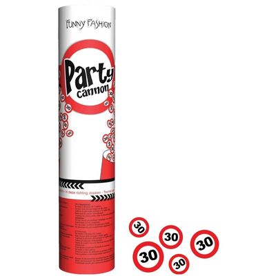 Confetti shooters/poppers 30 jaar feestartikelen versiering