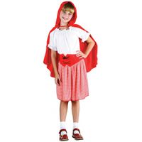 Voordelig roodkapje kostuum voor meisjes 140 - 8-10 jr  -