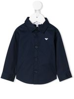 Emporio Armani Kids chemise à logo - Bleu - thumbnail