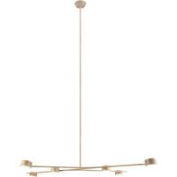 LED Hanglamp - Trio Select Coda - 6 Lichtpunten - GX53-fitting - Draaibaar - Hoogte Aanpasbaar - IP20 - Warm Beige - Metaal