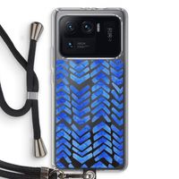 Blauwe pijlen: Xiaomi Mi 11 Ultra Transparant Hoesje met koord