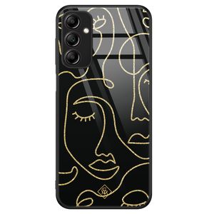 Samsung Galaxy A14 glazen hardcase - Abstract faces